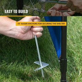 ShelterLogic ShelterLogic 4' Outdoor Pet Shade, Versatile Pet Canopy Tent for Dogs, Cats, Small Animals and Livestock, Blue