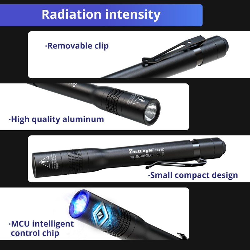 UV Light, UV Flashlight 365nm, Blacklight Flashlight Mini, Dental Curing