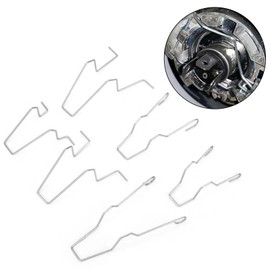 Cfcyhla 6 pieces steel headlight retaining spring clamp headlight dipped beam headlight spring clamp for H7 bulb car headlight clip replacement part