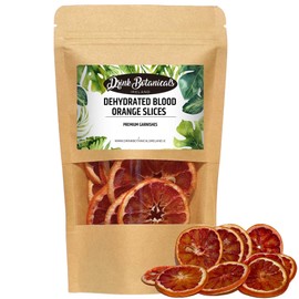 Dehydrated Dried Blood Orange Slices Wheels | 17+ Slices | 100% Natural | Sugar Free, Gluten Free | Dehydrated Citrus for Cocktails, Garnishes, Deserts | 1.76 Oz (50 Grams) | Drink Botanicals Ireland