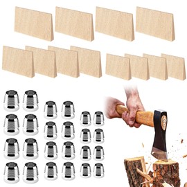 warmfarm 36 Pcs Hammer Handle Wedges Kit,Wood & Metal Wedges for Carpenter