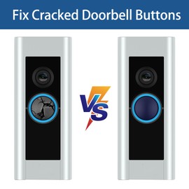 Doorbell Button Replacement, Doorbell Pro Buttons Replacement, Come with 4Pack Buttons / 2Pack Screws, Video Doorbell Buttons Compatible with Doorbell Pro Doorbell Elite, Repair Split Cracked Button