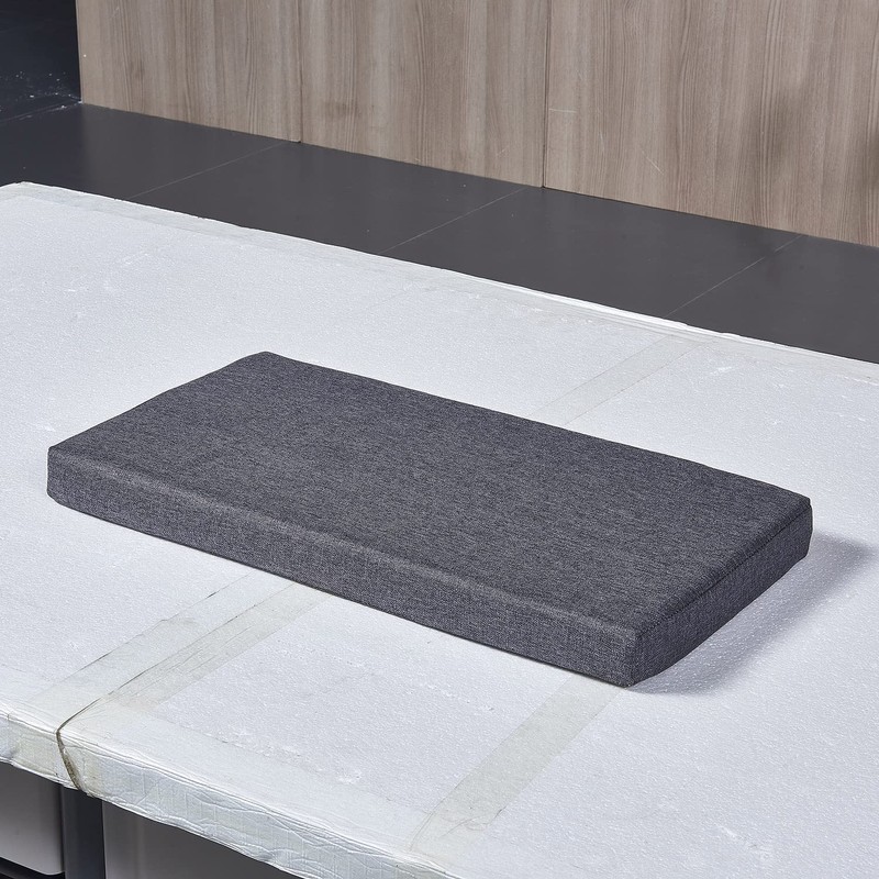 MICUSHION Piano Bench Cushion for Indoor Shoe Storage with Ties