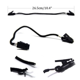 4 Pcs Black Hat Clips Straps Multi-Function Cap Chin Cord for Sport Outdoor Activities Fishing Golfing Boating Sailing Hiking Camping