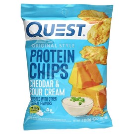 Quest Nutrition Original Style Protein Chips, Cheddar & Sour Cream, 8 Bags, 1.1 oz (32 g) Each