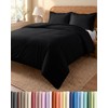 CGK 3 Piece Duvet Cover Set King Size Black 230x220cm