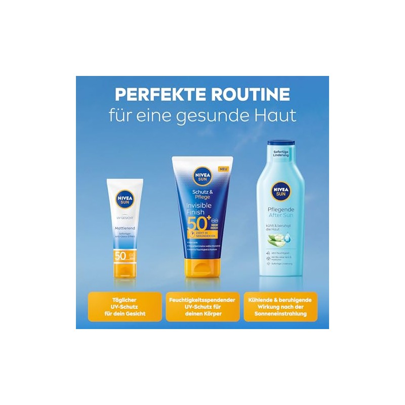 NIVEA SUN Schutz & Pflege Invisible Finish LSF 50+, wasserfester