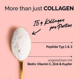 Collagen Hydrolysate Powder Plus 420G [with Biotin, Vitamin C & More] - Peptides Type 1 & 3-15G Collagen per Serving - Neutral in Taste - with 13.3G Protein per Serving - OFFSET Nutrition
