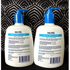 NUVEL 2pk NUVEL GENTLE SKIN CLEANER CLEANS SOFTENS FACIAL SKIN WASH TEENS ADULTS 16oz