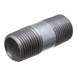 Pipe Nipple, Galvanized Steel, Schedule 40, Threaded on Both Ends, 1 in BPST x NPT, 4 in Long