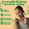 GranNaturals™ Teasing Boar Bristle Brush for Slicking Back Hair, Smoothing
