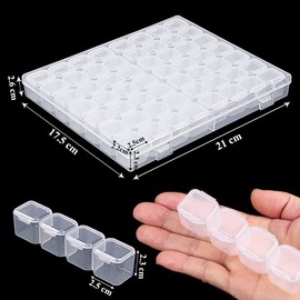 Bead Case, Accessory Case, Bead Holder, 56 Divided Case, Diamond Art Tool, Nail Case, Clear Case, Small Items, Fishing Hook, Bead Storage