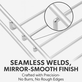 Modern Soap Holder with Ceramic Tray, Stainless Steel Drain Rack for Bathroom & Kitchen, Rustproof Sponge & Soap Drying Stand, Perfect for Bathroom Decor, Kitchen Sink Organizer - 5.5” x 3.9” x 1.4”