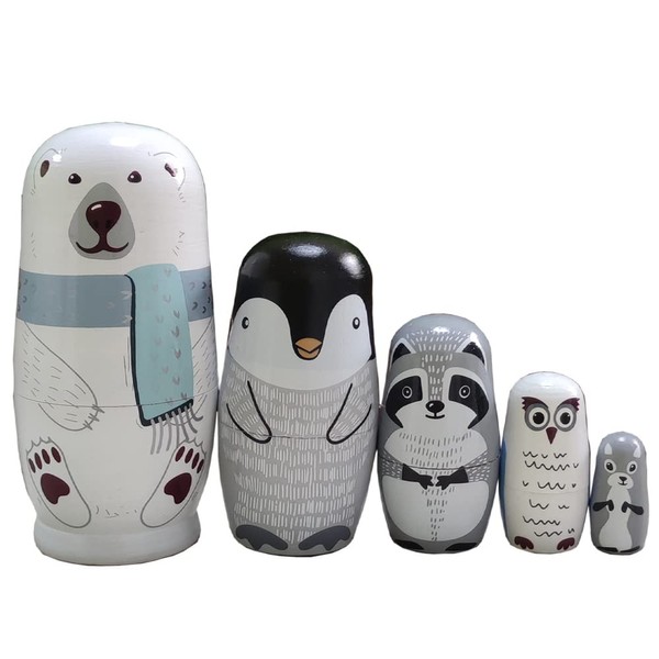 Oostifun Gobus Wooden Nesting Doll Russian Nesting Dolls Sets for