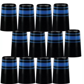 The GolfWorks 6R Designer Premium Iron Ferrules (12 Pack) - Fits .370" & .355" Golf Shafts - BLUE