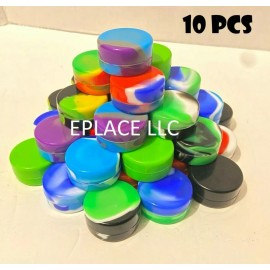 Unbranded 3ml Wide Silicone Container Mixed Color 10pcs Food Storage Non-Stick Round Jar