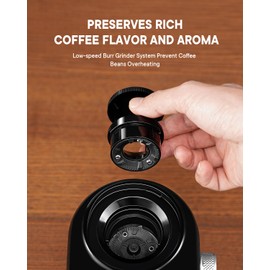 SHARDOR Electric Burr Coffee Grinder 2.0, Adjustable Burr Mill with 16 Precise Grind Setting for 2-14 Cup, Black