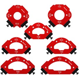 IMeanTop Router Corner Radius Template Router Radius Jig Router Corner Jig Aluminum Alloy Corner Routing Guide Set R10 R15 R20 R25 R30 R35 R40 R50 R60 T10 T20 T30 T35 T40 T50 T60 Use with Router Table