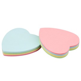 GTHER Heart Shaped Sticky Notes, Colored Sticky Notes Pink Red Blue Cute Fun Love Self-Adhesive Note for Kids School Classroom Office College (2 Pads, Heart)