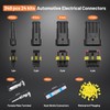 Filluck 349PCS Car Automotive Electrical Wire Connectors 1/2/3/4 Pin 24