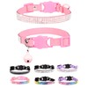 Aecllcea Cat Collars for Girl Cats with Rhinestone Soft Velvet,Breakaway