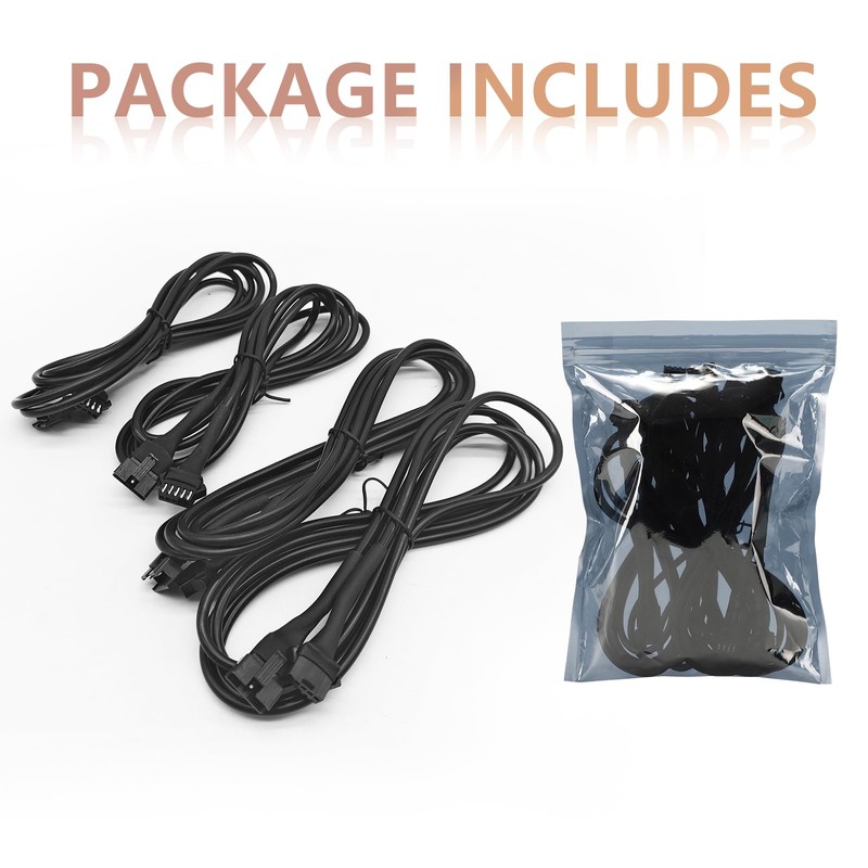 TDE Explorer.Lighting 4PCS 76.3 inch 5-Pin Extension Wire Cable Cord
