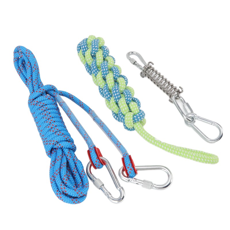 Spring Pole Dog Rope Toy Muscle Builder Interactive Dog Hanging