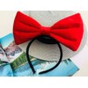 Velvet Bow Headband: H2 (Velvet Red)