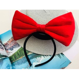 Velvet Bow Headband: H2 (Velvet Red)