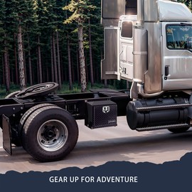 ARKSEN 18 x 17 x 18 Inch Underbody Tool Box, Heavy Duty Aluminum Diamond Plate Waterproof Square Storage Organizer Chest with T-Handle Lock & Keys for Pickup Truck, RV & Trailer – Black