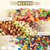 Woozettn Plastic Candy Jar,Hexagon Cookie Jars for Kitchen,Clear Hexagonal Containers