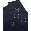 Emporio Armani Intimates Men's 3 Pack Crew Socks, Eagle/Blue/Blue, One