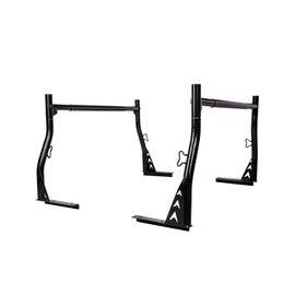 AA-Racks Model X33 800 Ibs Low-Profile Steel Utility Pick-Up Truck Ladder Rack Two-bar Set -Black