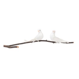 GALLERIE II White Dove Birds Clip Christmas Xmas Ornament, Set of 2 White