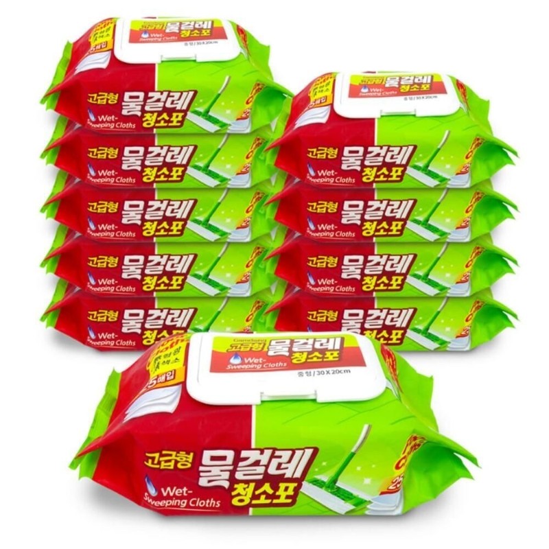 물걸레청소포 25매X10개 밀대걸레 물걸레패드 물걸레포 청소걸레 Mopping Cloths 25 sheets