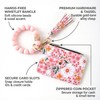 Heracantha Women’s Boho Beaded Wristlet Keychain Wallet – Floral Pattern