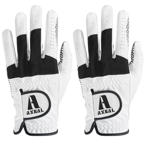 AXKAL Golf Gloves Men Extra Grip Anti Slip 2 Pack/