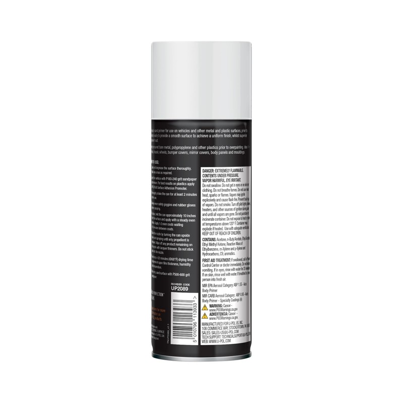 U-POL Sandable Primer, Fast-Drying, Durable & All-Purpose Primer Spray With