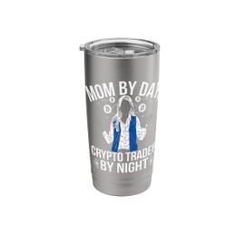 Crypto Mom Cryptocurrency Trader Blockchain Day Trading Stainless Steel Insulated Tumbler