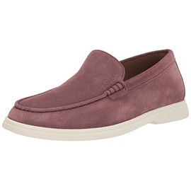 BOSS Womens Suede with Contrast Rubber Sole Loafer, Tibet Pink, 13 US