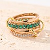HERSIN Stackable Rings for Women Trendy, 14K Rose Gold Plated