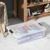 Fiazony 25 L Clear Plastic Bins for Under Bed Storage,