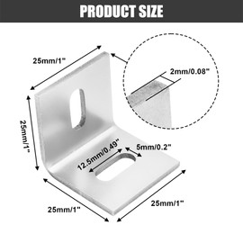 Biaungdo 20 Pcs Heavy Duty Table Top Fasteners, Silver Z Clips Fastener Connector, Adjustable Corner Braces Right Angle L Brackets for Table Tops, Shelves, Desk, Chairs, Repairing Furniture