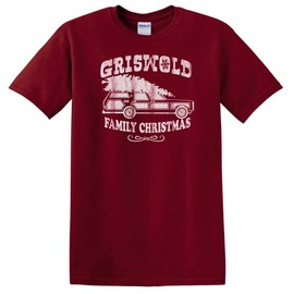 DIRTYRAGZ Griswold Family Christmas Vacation Shirt - Funny Christmas Shirts Movie T-Shirts for Men & Women, 3XL Red