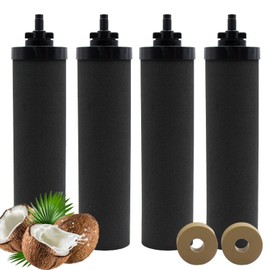 Water Filters Replacement for Berkey, 4 Pack Black Purification Elements for BB9-2 Gravity Filtration System