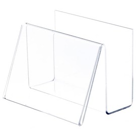 Plymor Clear Acrylic Deluxe Postcard Holder & Display (Horizontal), 6" W x 4.25" D x 4.5" H, Pack of 12