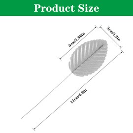 200 Pcs Silver Leaves for Crafts - Artificial Silk Faux Wired Single Leaf Wire Crafts Leaves - Plastic Artificial Flowers - For DIY Home Wreath, Wedding, Christmas