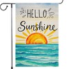 Hello Sunshine Summer Garden Flag Summer Garden Flags 12x18 Inch