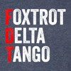 X-Large Navy Blue Mens Foxtrot Delta Tango Deluxe Soft T-Shirt