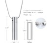 Cylinder Cremation Urn Necklace for Ashes, Cremation Jewelry Memorial Keepsake
